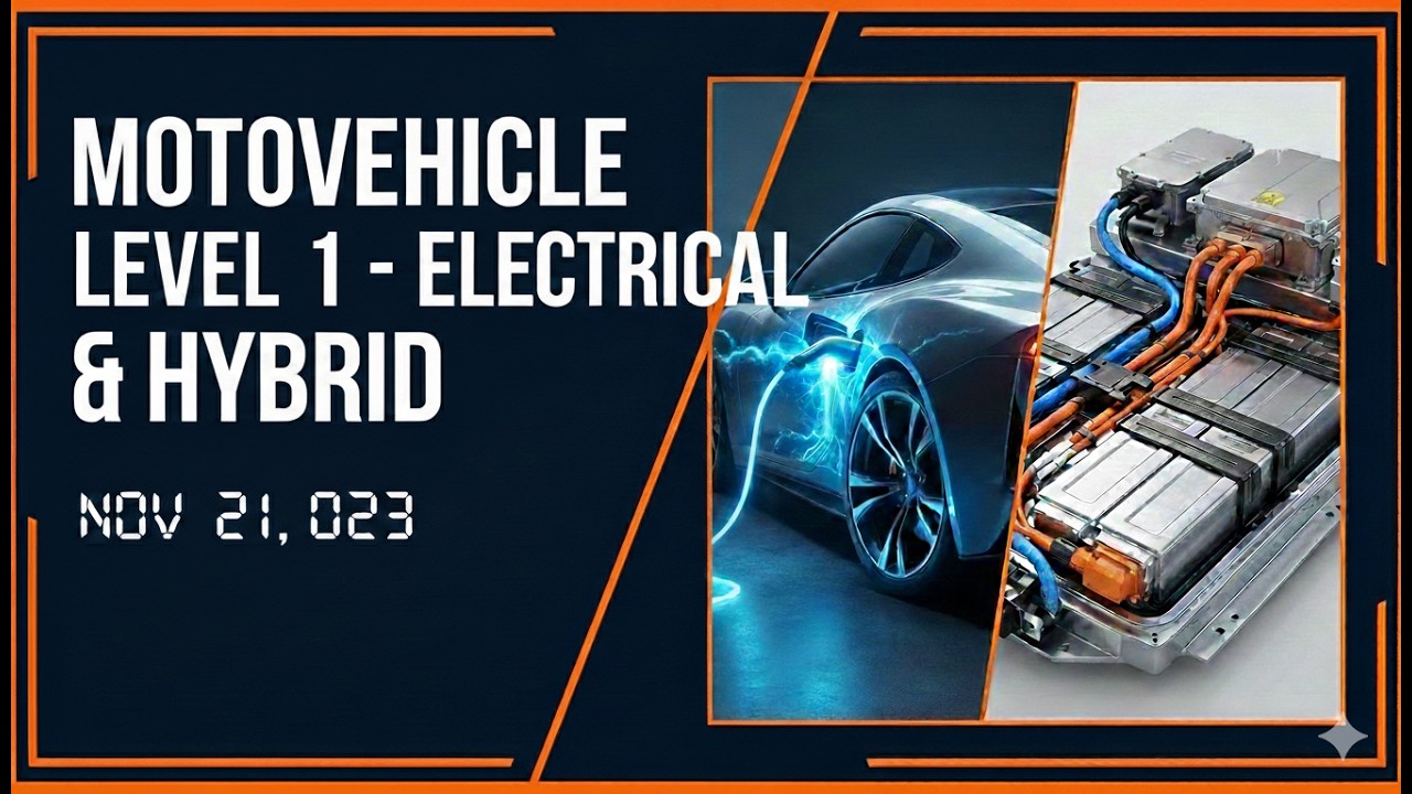 Motovehicle Level 1 - Electrical & Hybrid : Nov 21, 2023