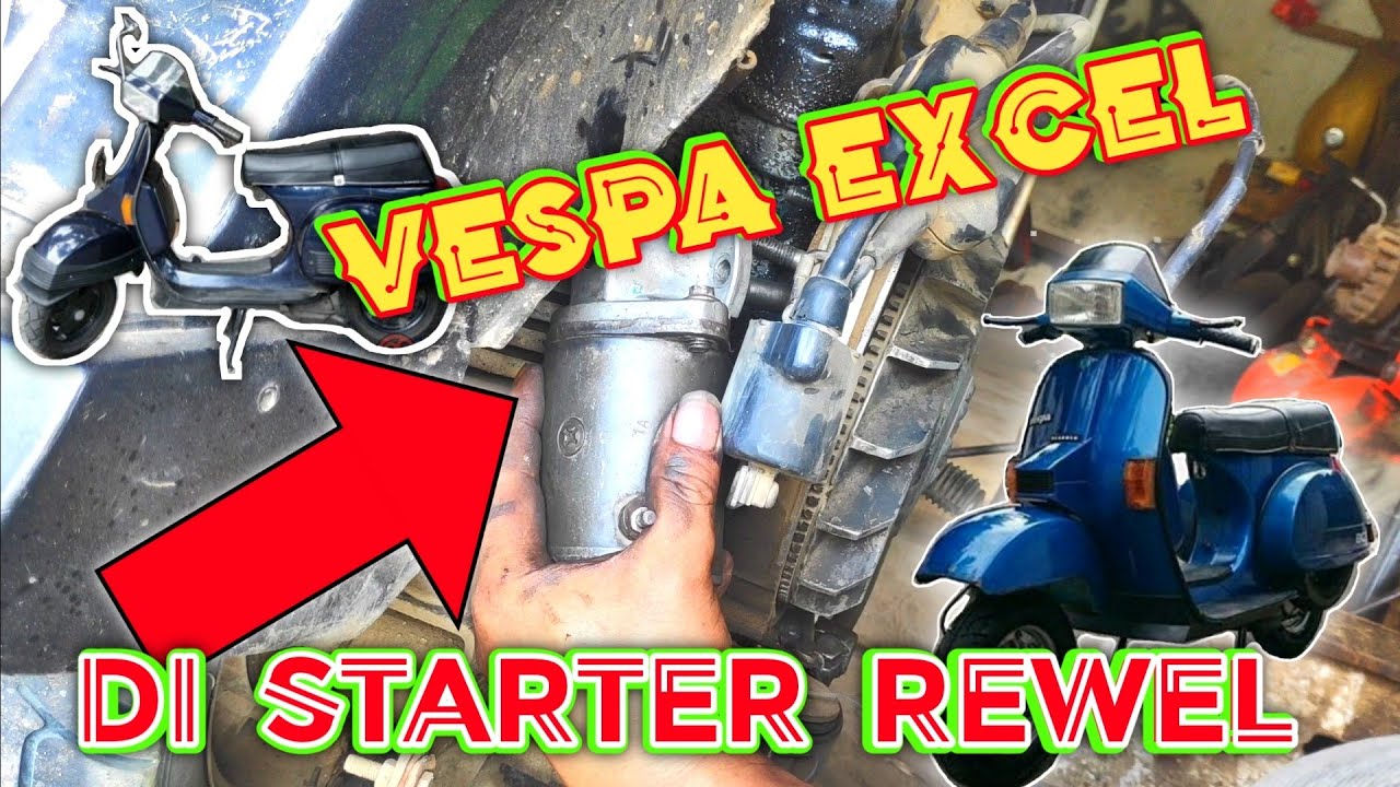 Cara Memperbaiki Dinamo Starter VESPA || Service Sendiri Dynamo Stater VESPA EXCEL 150/200