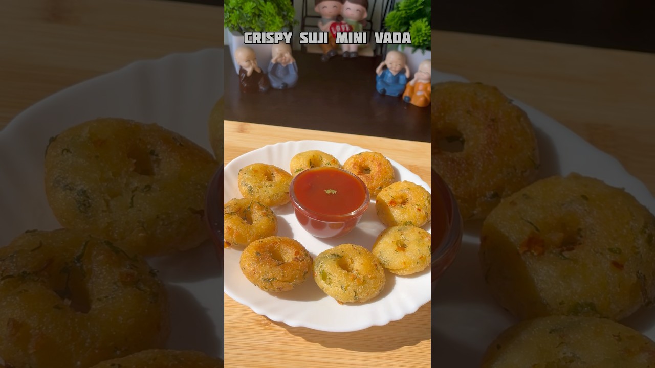 Delicious Sooji Vada Recipe #shorts #vada #snacks #trending #shortsfeed #sooji #crispy #recipe #food