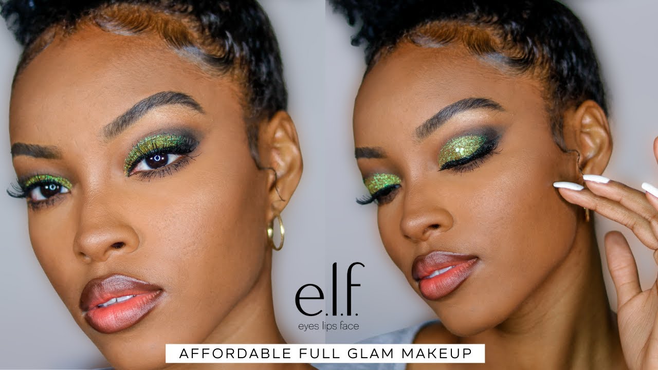 AFFORDABLE GLAM MAKEUP, FULL FACE ELF COSMETICS!!! | Slim Reshae