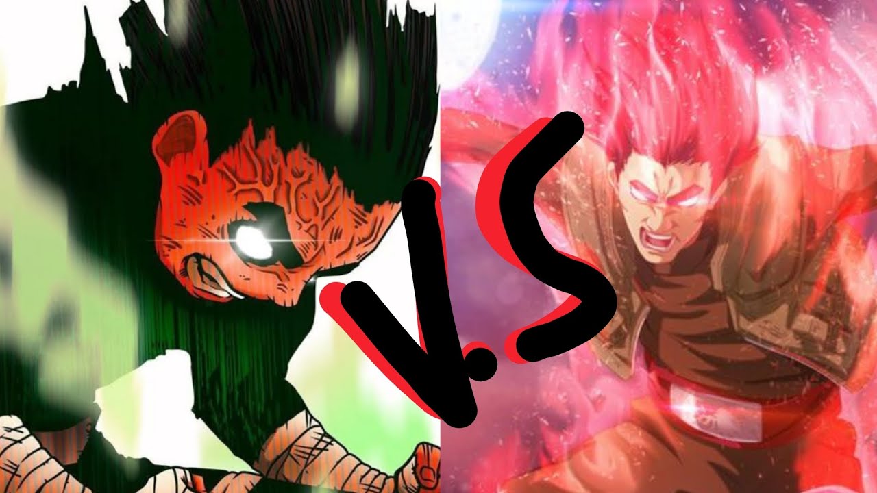 Gai 5th gate VS Lee 5th gate_ full power!