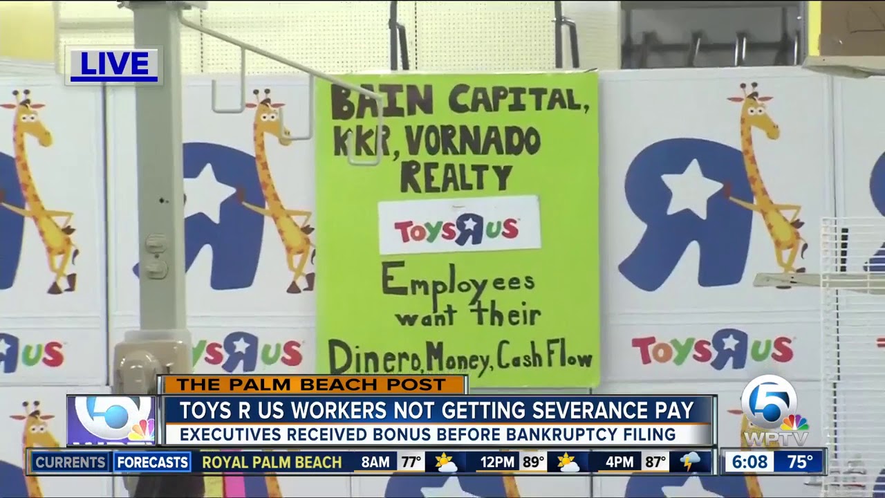 Toys 'R' Us workers protest no severance pay as Florida stores set to close this week