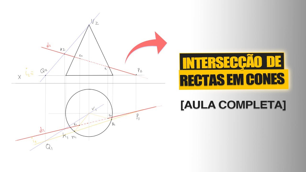 [Aula Completa] Intersecção de Rectas em Cones (Método especifico) - DGD FÁCIL