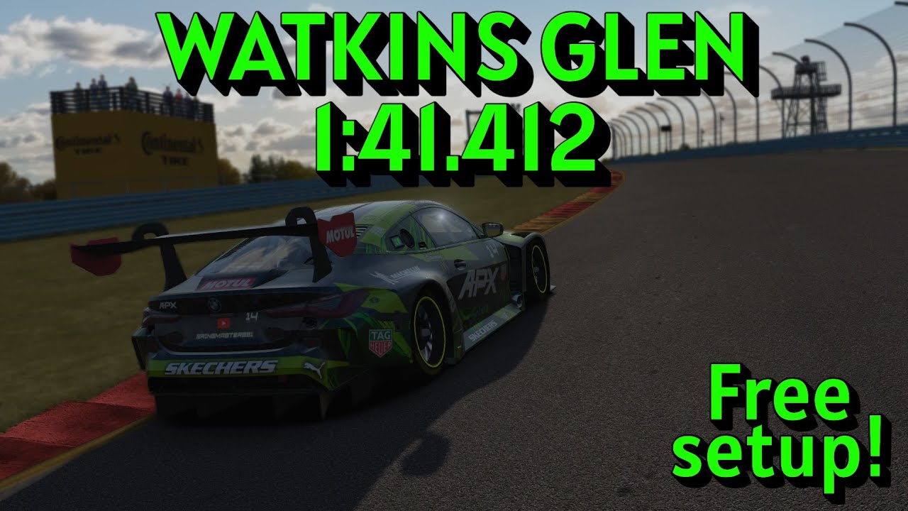 HOTLAP: ACF BMW M4 GT3 - Watkins Glen - 1:41.412 (Assetto Corsa LFM) Free setup