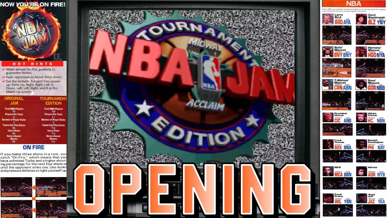 NBA JAM Tournament Edition - Super Nintendo Opening