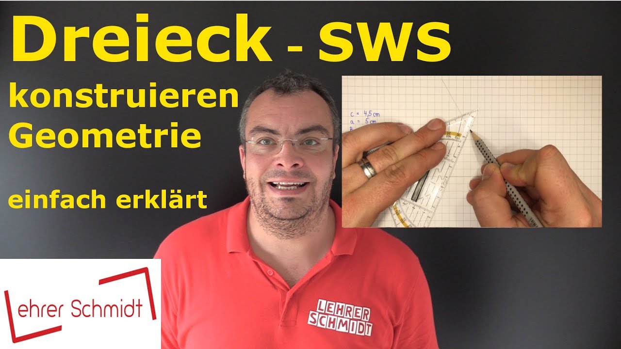 Dreieck konstruieren -SWS- Strecke-Winkel-Strecke | Geometrie | Mathematik