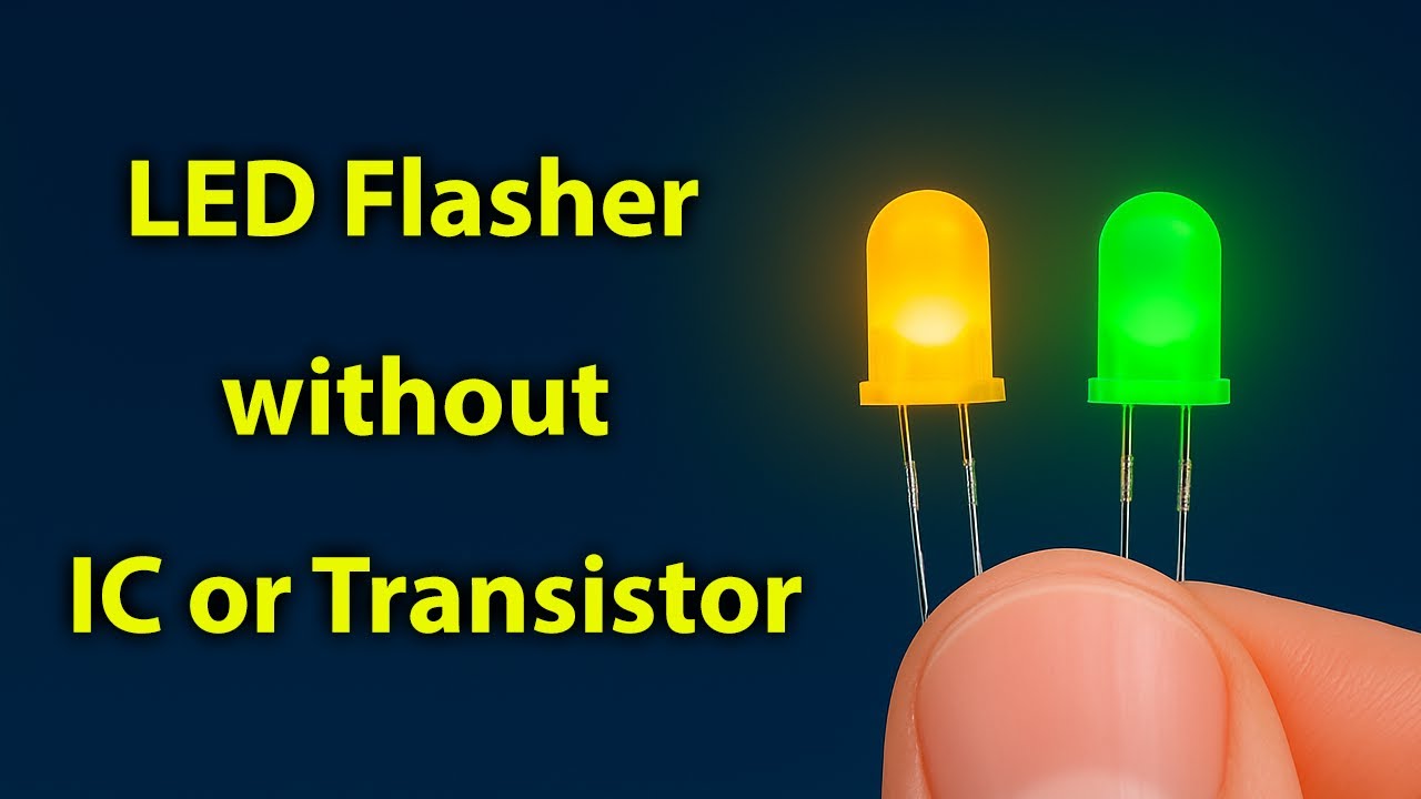 How to Create LED Flasher Circuit Without IC or Transistor