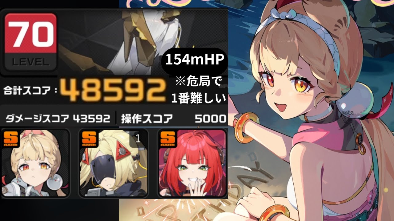 【ゼンゼロ】危局強襲戦で1番強いミアズマフィーンド48592pt 無凸アリス無凸柚葉1凸トリガー※原初の悪夢の方が簡単 ZZZ Deadly Assault Miasma Fiend M0 Alice