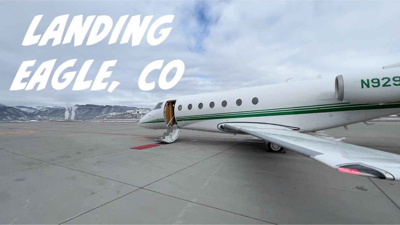 Private Jet Landing Eagle, CO