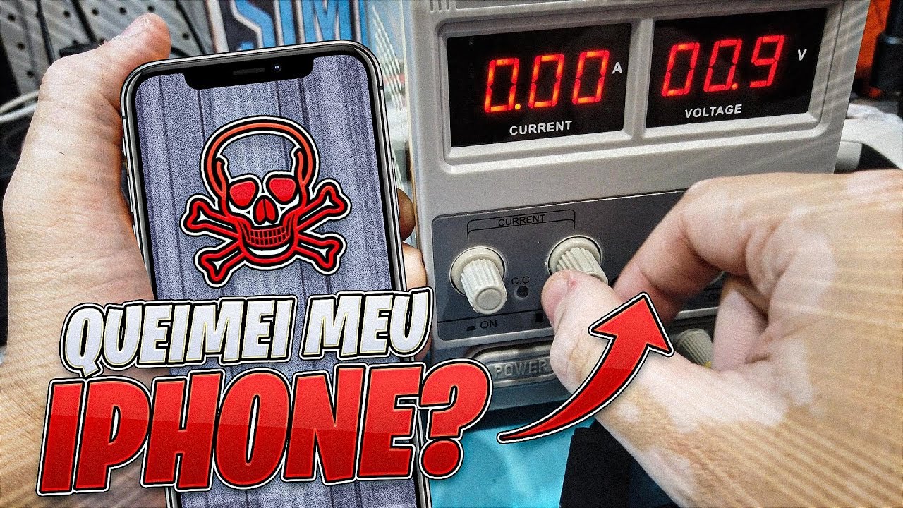 QUEIMEI MEU IPHONE COM UMA FONTE DE ALIMENTAÇÃO?