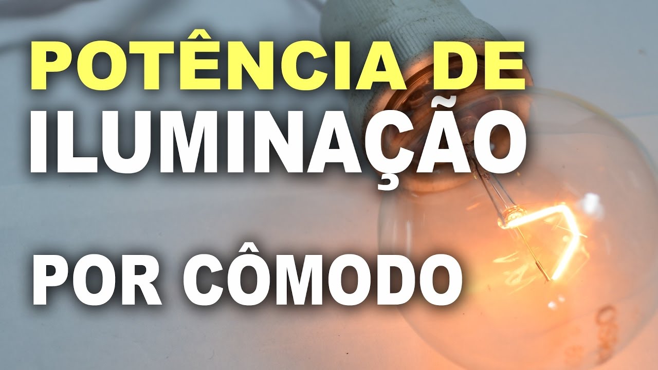 Potência de iluminação por cômodo! Cálculo e luminotécnica!