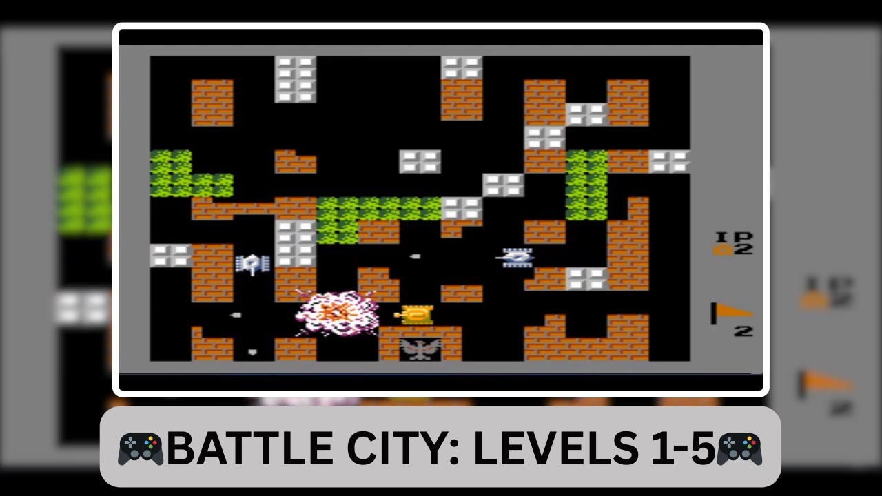 Battle City NES Gameplay Levels 1 to 5 | Classic Nintendo Tank Game | Retro Gaming | IT WALA