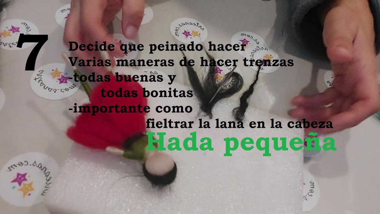 Hada de fieltro agujado,Hada pequeña de lana,7