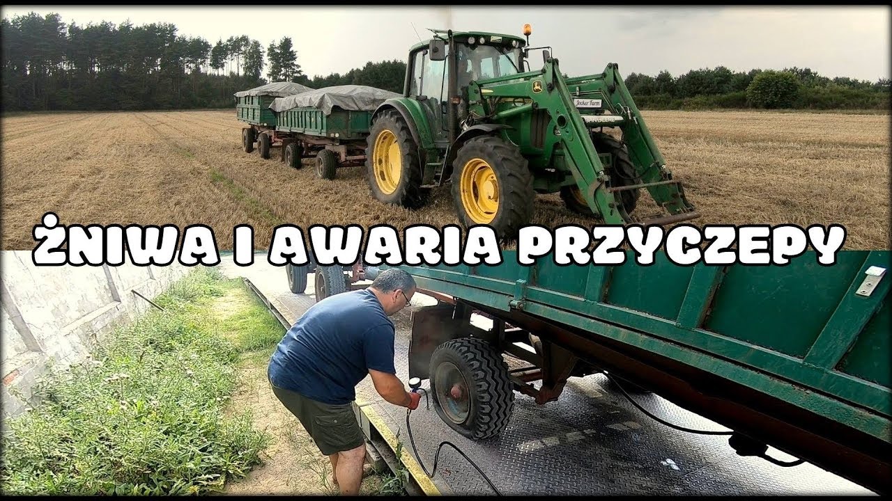 [Vlog #31] Żniwa dzień [2] ☆ Awaria Opony ☆ Deszcz Nas Zgonił z Pola ☆ Obiad na pole