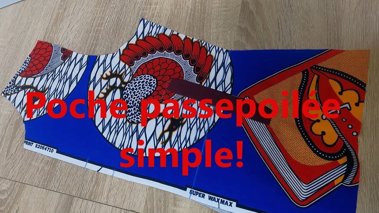 Couture ma passion | Poche passepoil&eacute;e simple | Poche passepoil&eacute;e simple facile &agrave; coudre