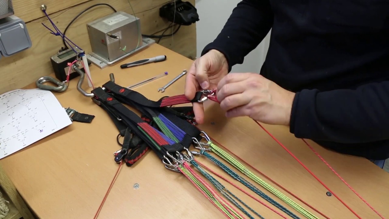 Présentation suspentes et Calage d'un parapente