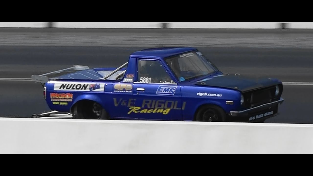 V&E RIGOLI DATSUN TURBO UTE 7.90 @ 169 MPH 29.8.2015