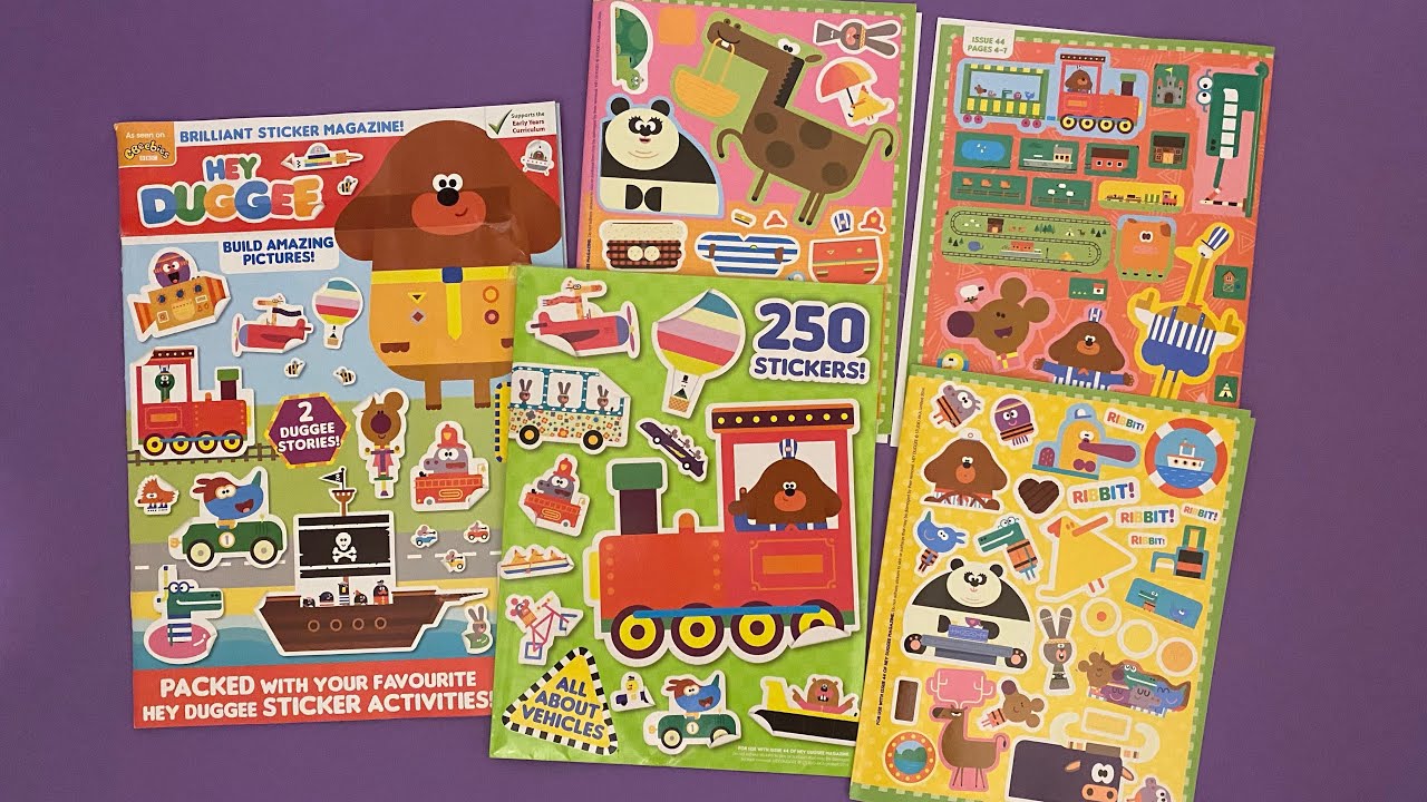 HEY DUGGEE STICKER MAGAZINE (ALL ABOUT VEHICLES 🚗 ✈️🛥🛳🚦