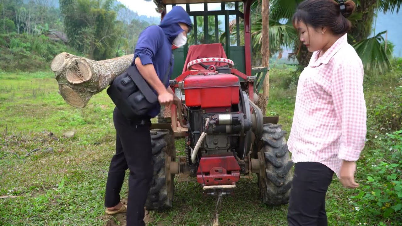 Agricultural vehicle, what is he doing?