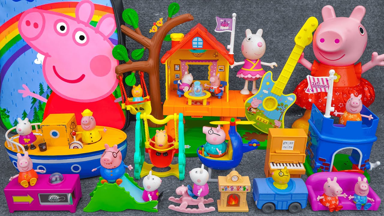 94 Minutes of Satisfying ASMR Unboxing | Adorable Peppa Pig Tree House Playground | Review Toys