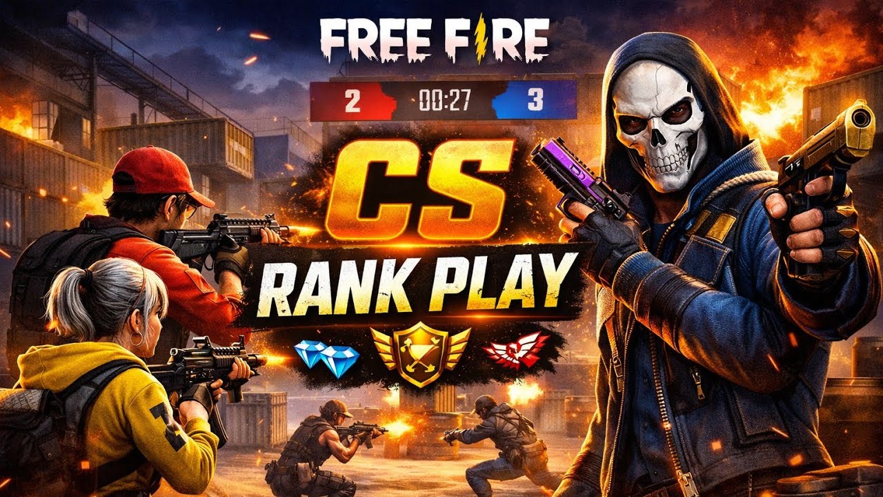 🔴 LIVE – CS Rank Push | Intense Battle in Free Fire | Diamond to Heroic? 😈🔥