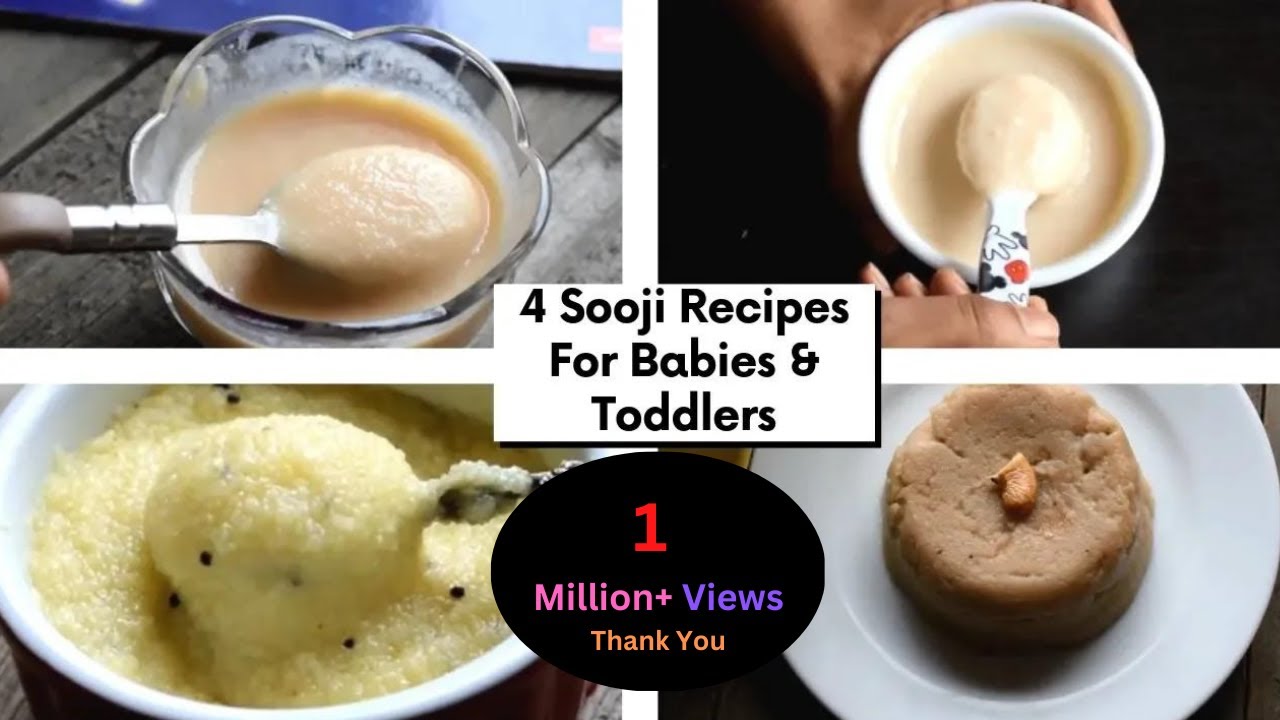 4 EasySooji/Suji/ Rava/Semolina recipes for 6 Months + Babies and Toddlers | Baby Food