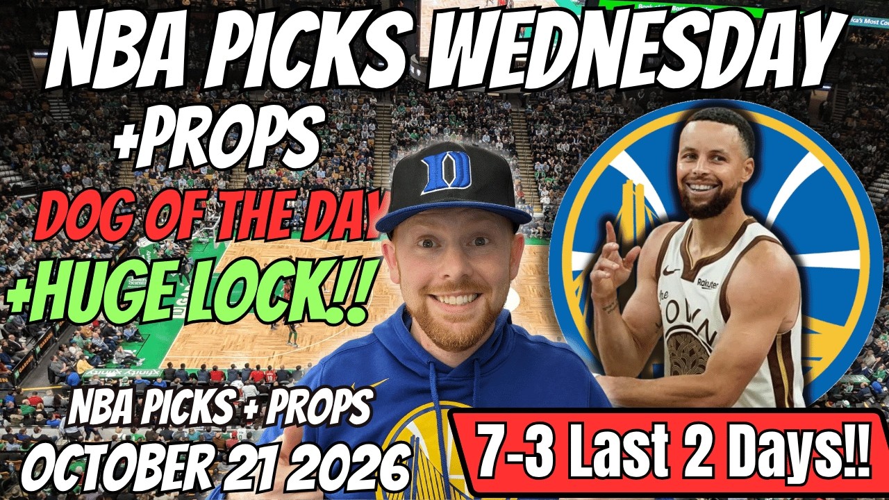 NBA Picks and Props Today Wednesday 10/21/2026 | Free NBA Best Bets, Player Props, and Predictions