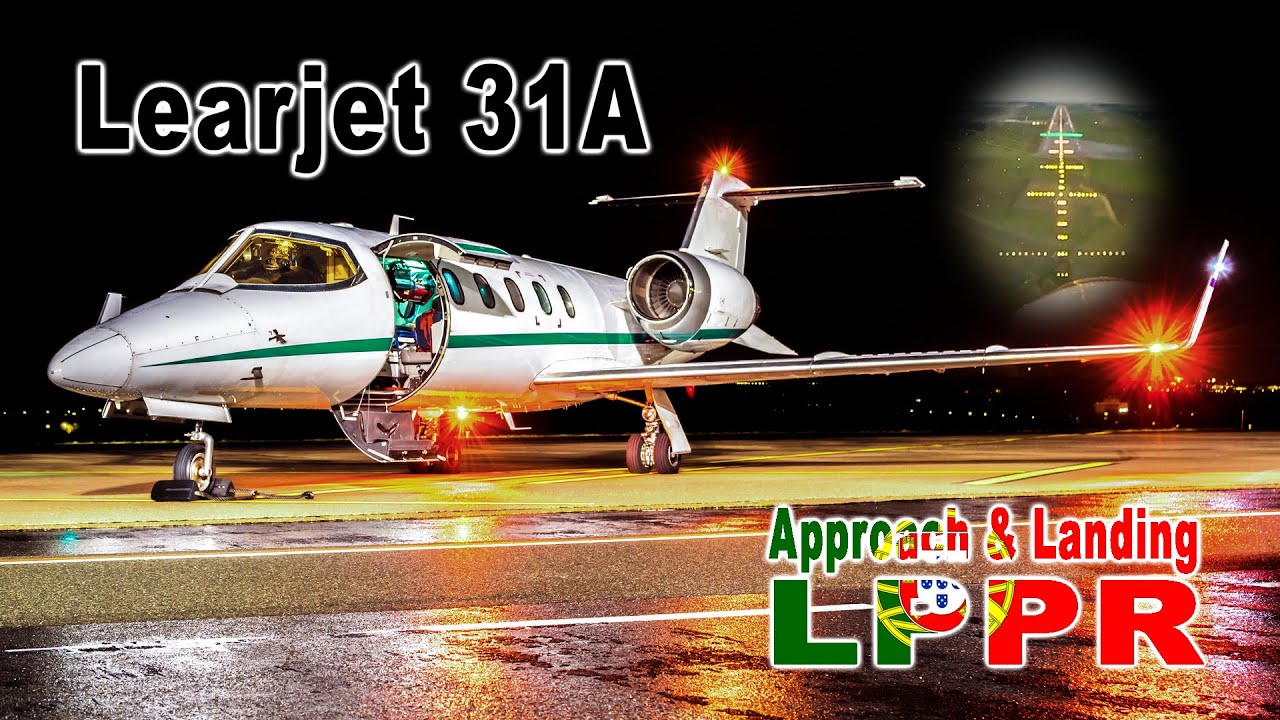 Learjet 31A approach & landing at Porto / LPPR.