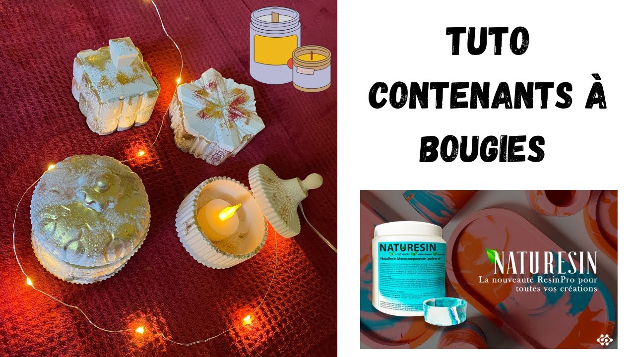 Comment faire ses  contenants à BOUGIES avec NATURESIN RESINPRO / how to make candle containers