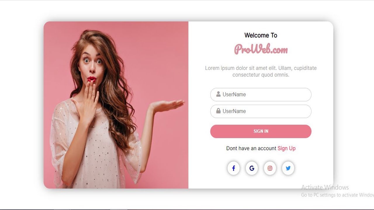 How To Create Responsive Login Form Using  HTML & CSS