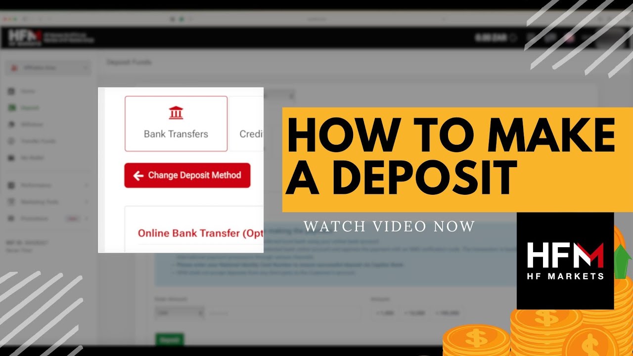 HOW TO MAKE A DEPOSIT WITH HFM SOUTH AFRICA