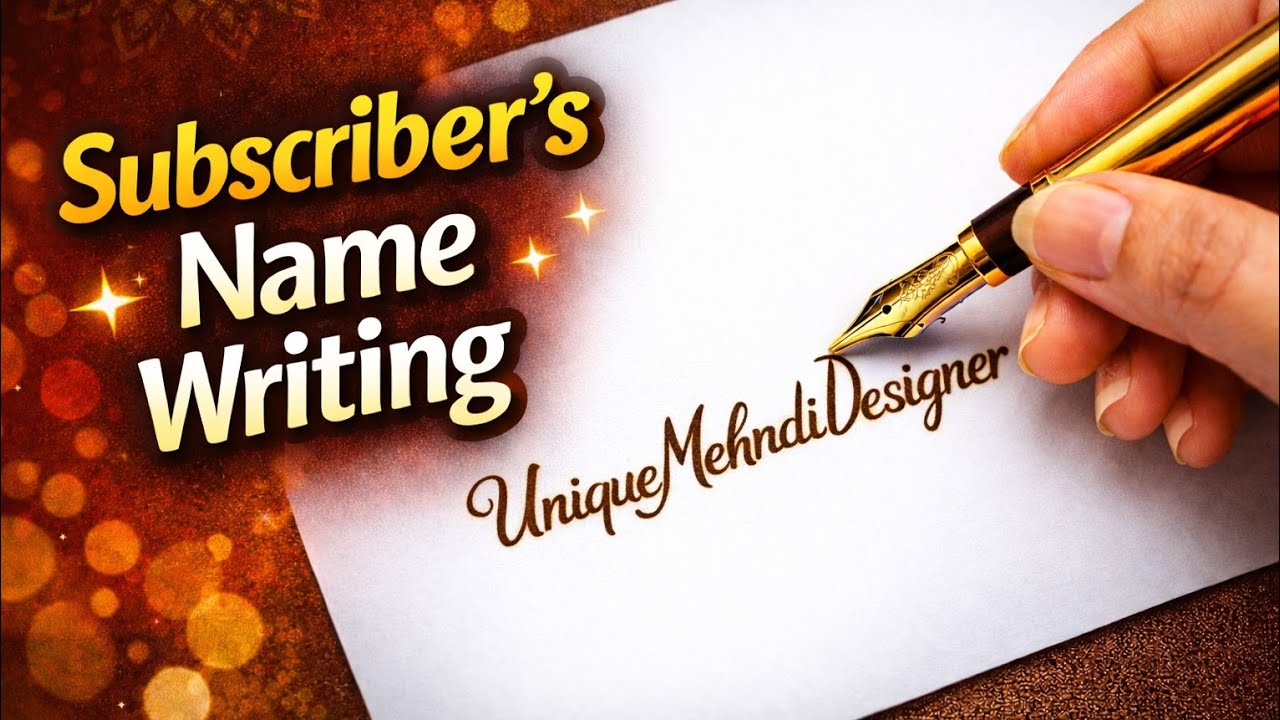 Fastest Calligraphy Name LIVE 🔥 Real Time Writing