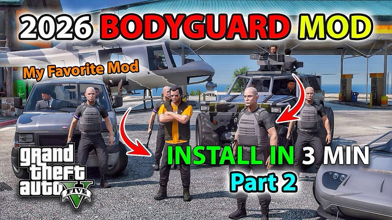 How To Install My Favorite Bodyguard Mod in GTA 5 (2026 Tutorial)🔥 GTA 5 Bodyguard Mod