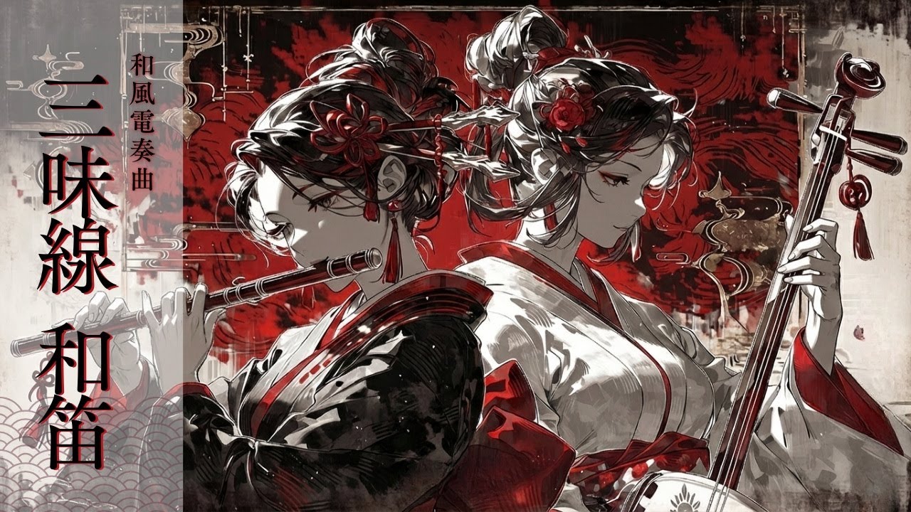 【作業用BGM】三味線×和笛の和楽器プレイリスト｜ダークファンタジー和風インスト