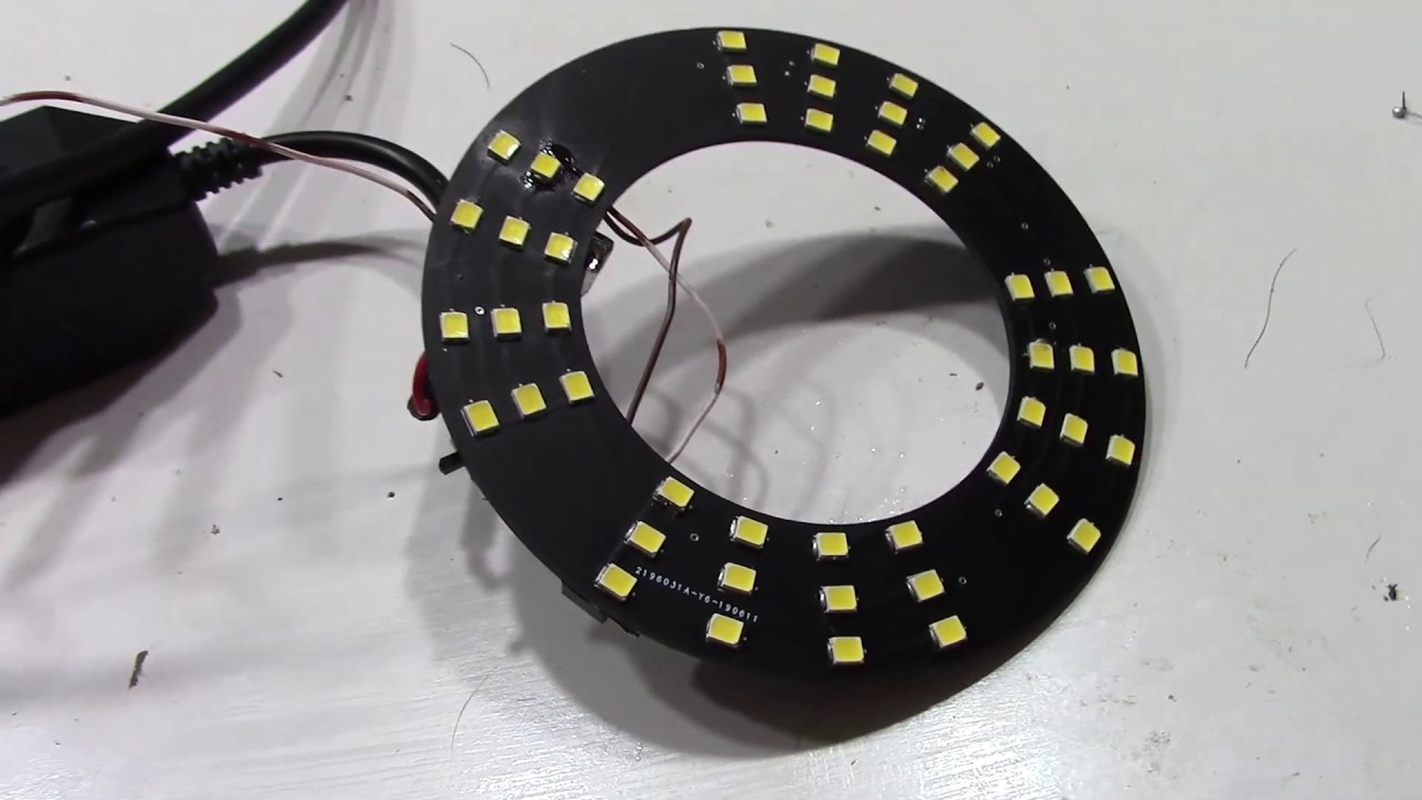 DIY PCB led microscope ring light