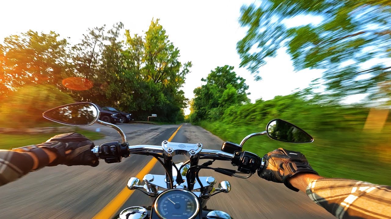 Harley Davidson Night Train Sunset Ride | Pure Engine Sound