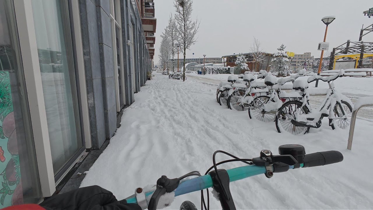 What It’s Like Riding a Bike in a Dutch Snowstorm #snow #holland #fun #india #travel