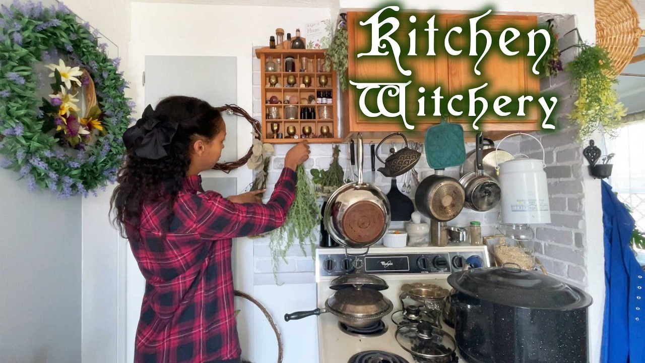 Cottage Witch Kitchen Vlog 🌿 Harvesting, Foraging, Cooking, Filling My Magical Pantry & Apothecary 🍲