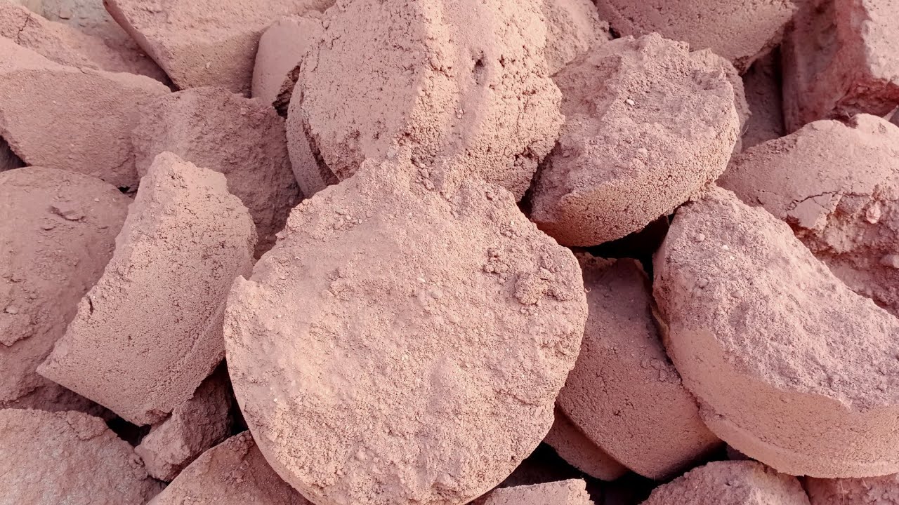 ASMR: Chunks Series Part 13 Red Sand Dry Floor Clay Pot Crumbling #clay #relaxingsounds #redsand