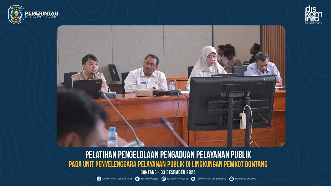 PELATIHAN PENGELOLAAN PENGADUAN PELAYANAN PUBLIK PADA UNIT PENYELENGGARA PELAYANAN PUBLIK TAHUN 2025