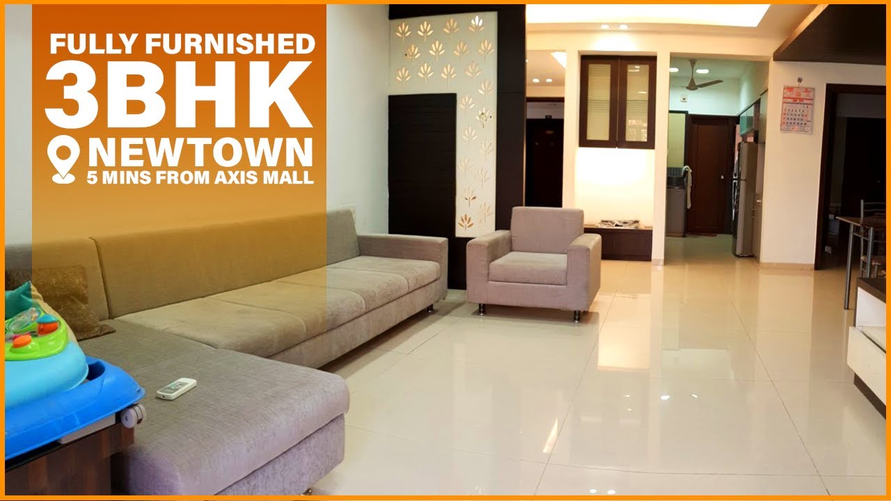 1500 sq ft 3 BHK fully-furnished Flat in Newtown, Action Area 1 | East-Open | 📱📞 8240167129