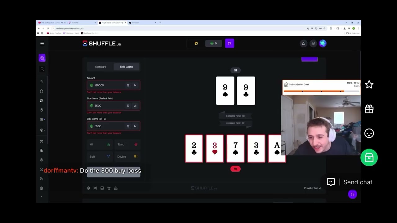 Bossmanjack loses $25k in 3 minutes on blackjack 
