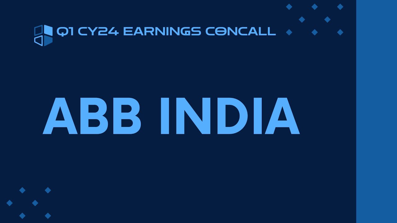 ABB India Q1 CY24 Earnings Conference Call
