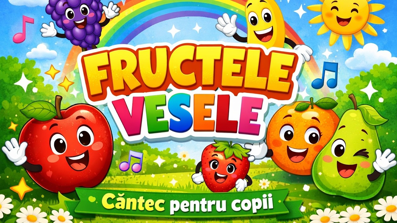 🍎🍌 Fructele vesele | C&acirc;ntece pentru copii &ndash; educativ & distractiv 🍓🍊