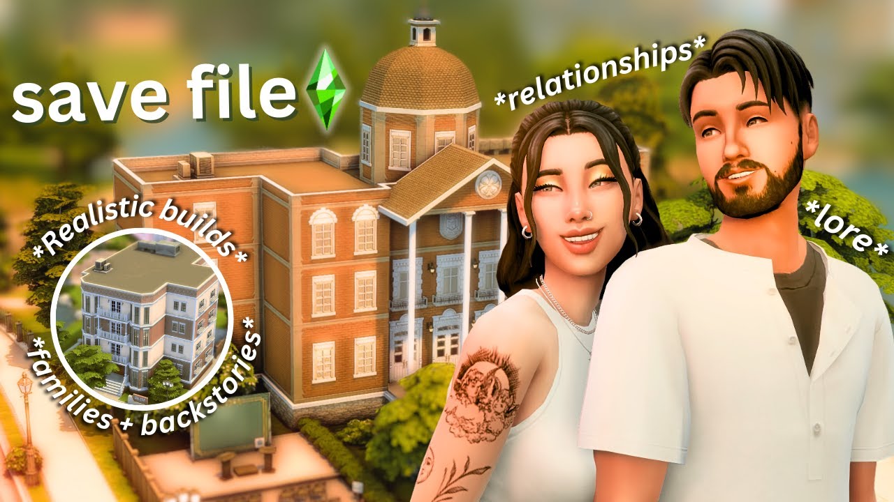НОВЫЙ ФАЙЛ СОХРАНЕНИЯ SIMS 4, ПОЛНЫЙ ПРЕДЫСТОРИЙ, СЕМЕЙ И ПРЕКРАСНЫХ ПОСТРОЕНИЙ! | Обзор файла со...