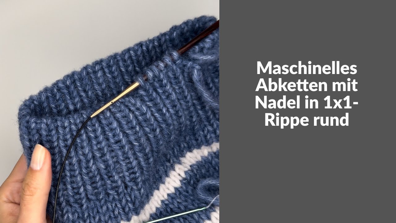 Abketten in 1x1-Rippe - Deutsch 🇩🇪 #tutorial #knittingpattern 