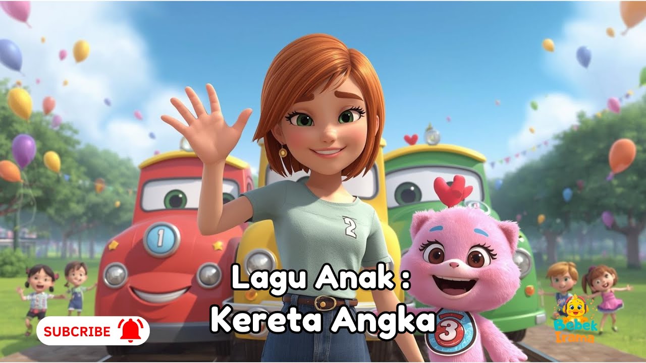 Kereta Angka | Lagu Anak Indonesia Terpopuler | Lagu anak anak