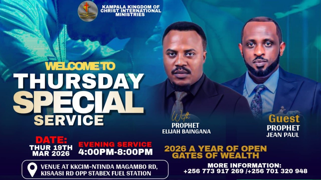 THURSDAY PRAYING AND DELIVERANCE EVENING SERVICE-KAMPALA KINGDOM OF CHRIST-NTINDA WITH PROP ELIJAH