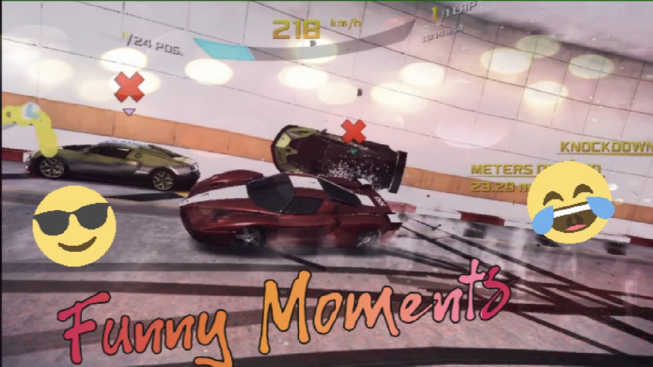 Asphalt 8 Funny Moments Part1 (Funny Knockdown and Awesome Stunts)