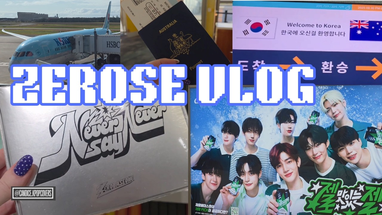 [zerose vlog 제로스 브이로그 💙🌹] FLYING TO SEOUL, SOUTH KOREA 🇰🇷 AND K-POP SHOPPING 🛍️ #zb1 #seoul #kpop 